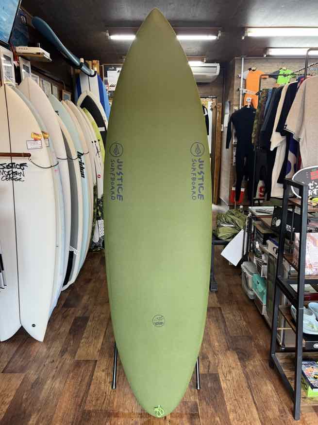 JUSTICE surfboard CrocodileSkin  TwinPin6’5”x21'x2'3/4" 195.6cm53.3x7.0  41.6ℓ  FCSⅡ fin付 デッキカバー付   ¥60,000+ tax 美品！